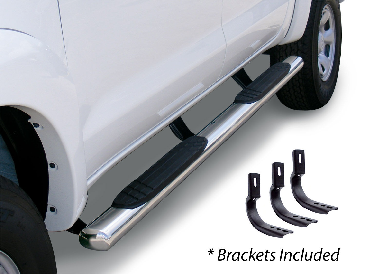 Go Rhino 684403580PS - Running Boards & Steps, Crew Cab, Silver