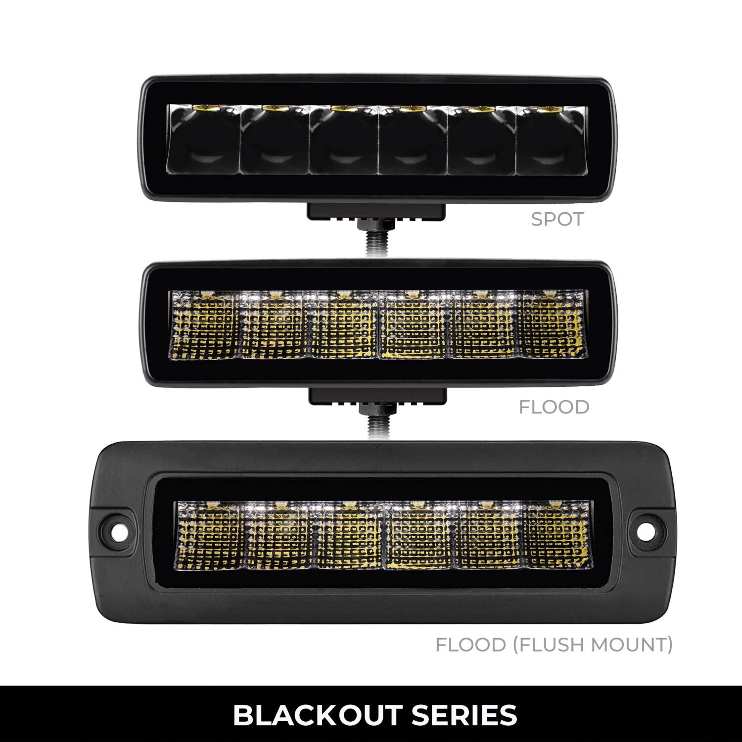 Go Rhino 750300621FBF - LED Light Kits, Anodized, XPLOR Blackout