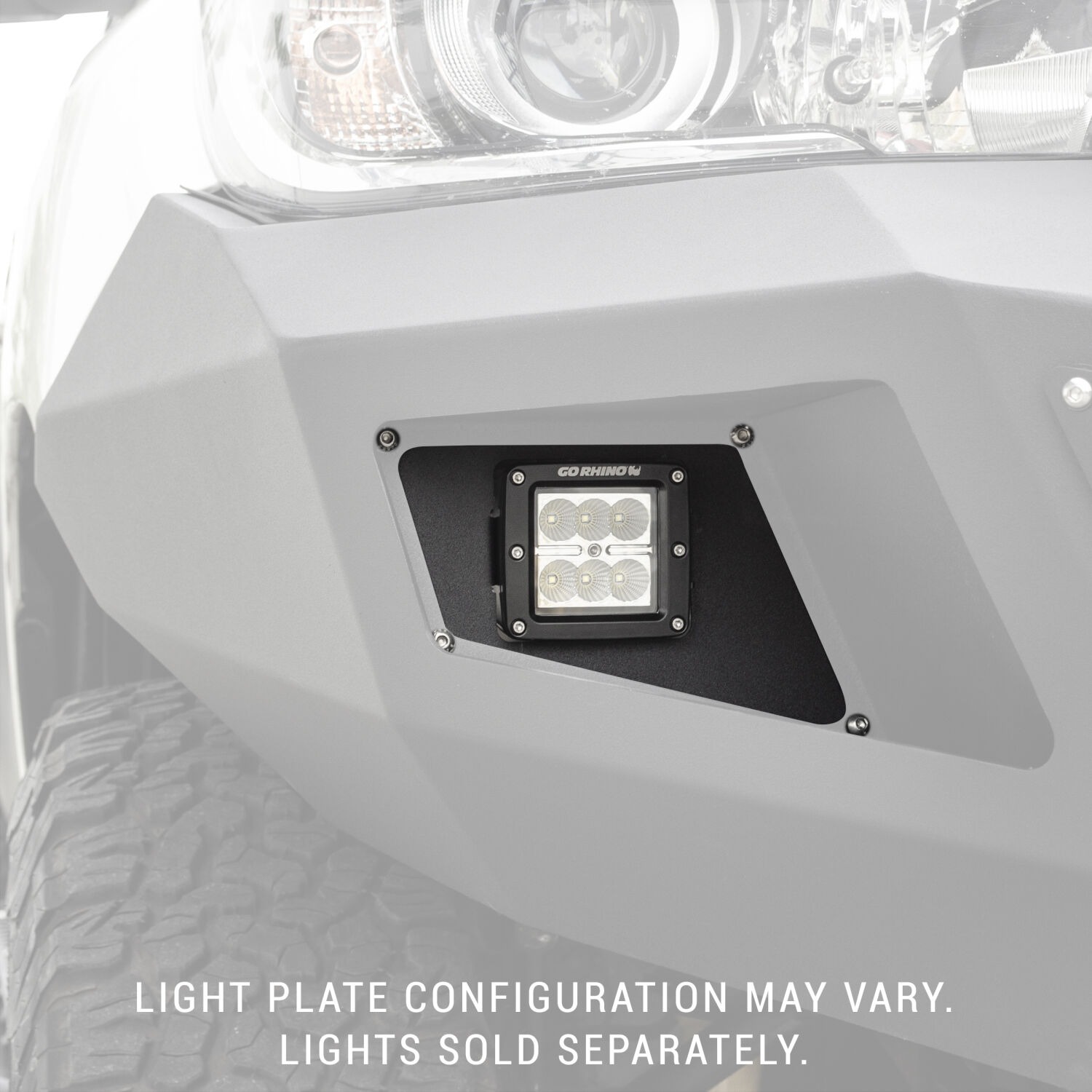 Go Rhino 241742T - Light Mounting Brackets, Black, BR11