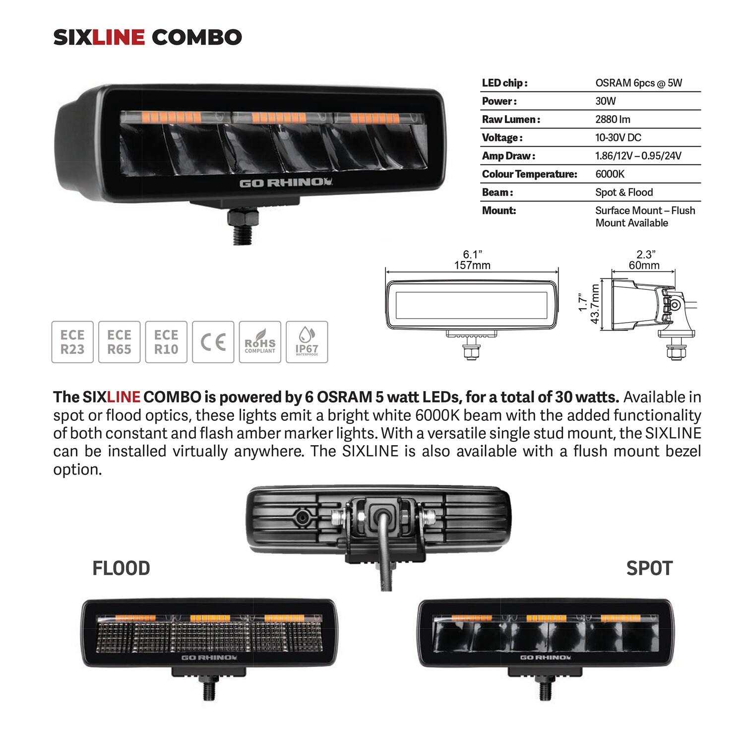 Go Rhino 750600622SBS - LED Light Kits, Anodized, XPLOR Blackout Combo