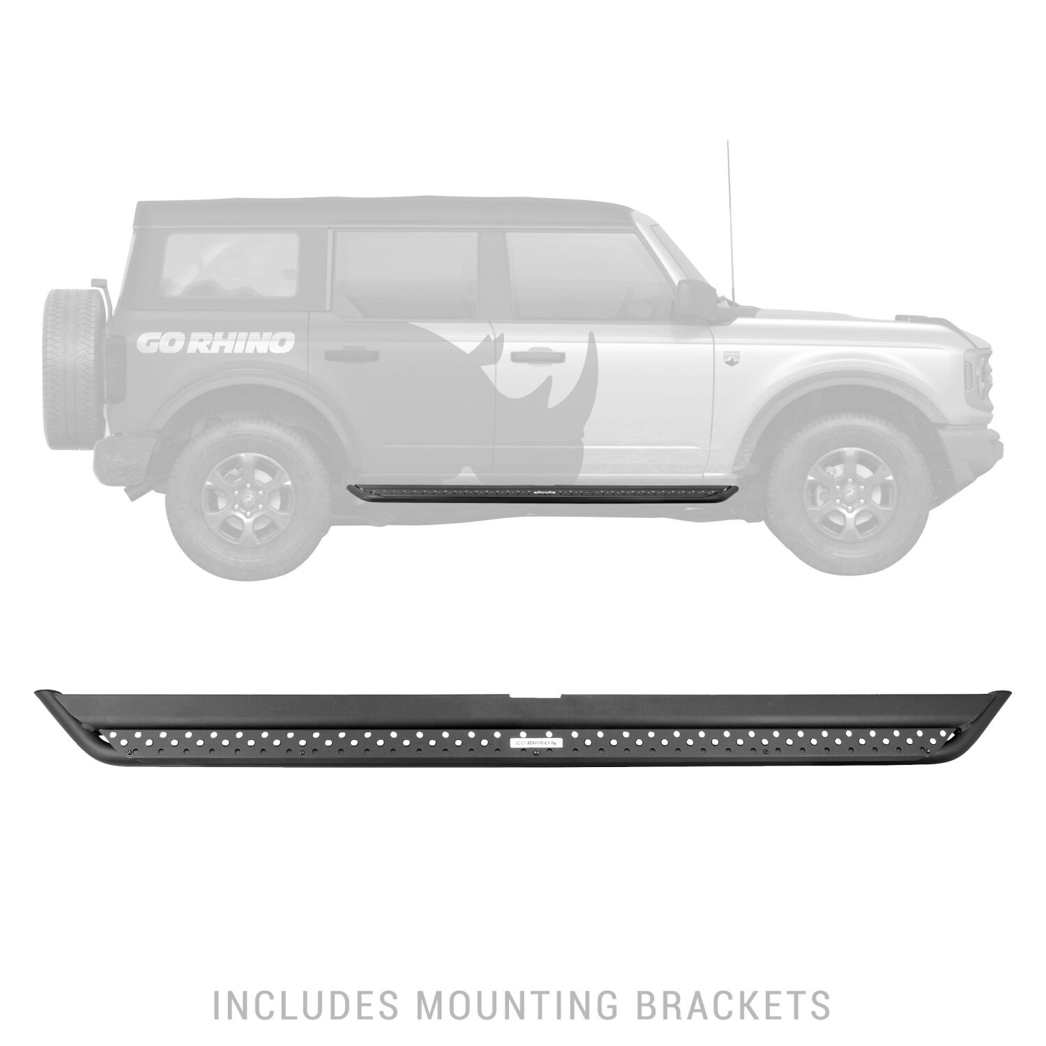 Go Rhino DSS4029T - Dominator Sliders, Black, Powder Coated
