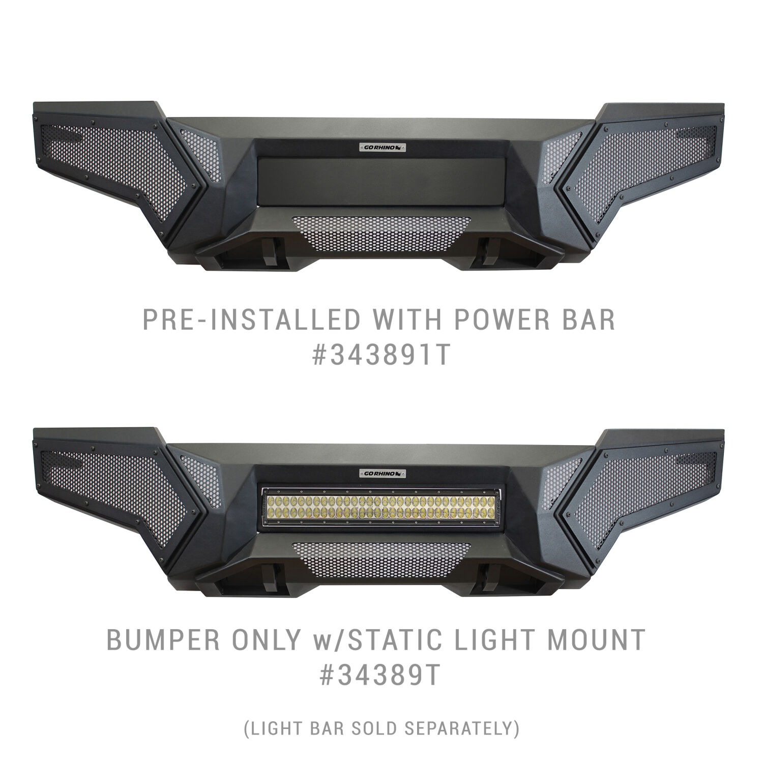 Go Rhino 34392T - Element Bumper, Black, Steel