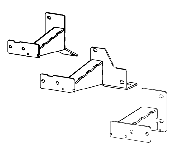 Go Rhino FSD4425TK - Dominator Brackets, Black, Dominator Xtreme Brackets