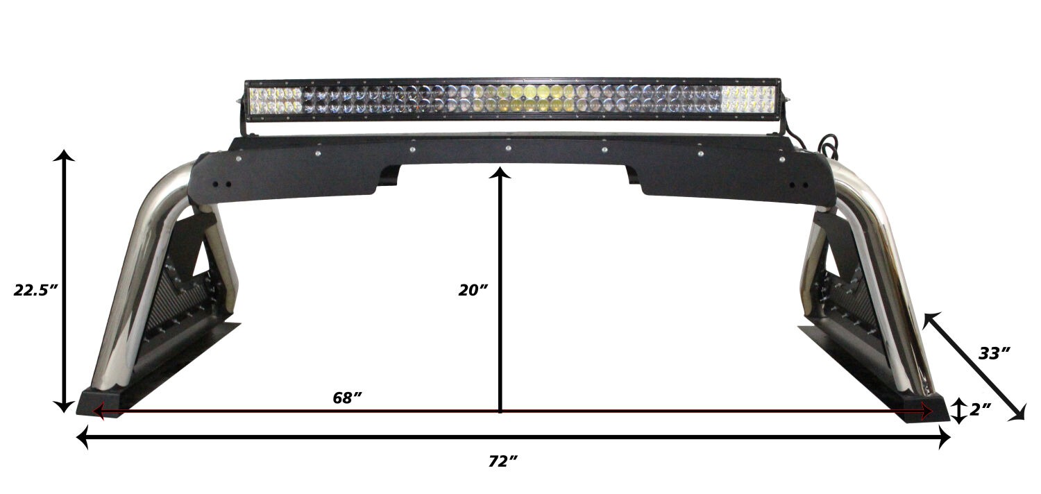 Go Rhino 911600PS - Sport Bar, Extended Cab, Polished Stainless Steel
