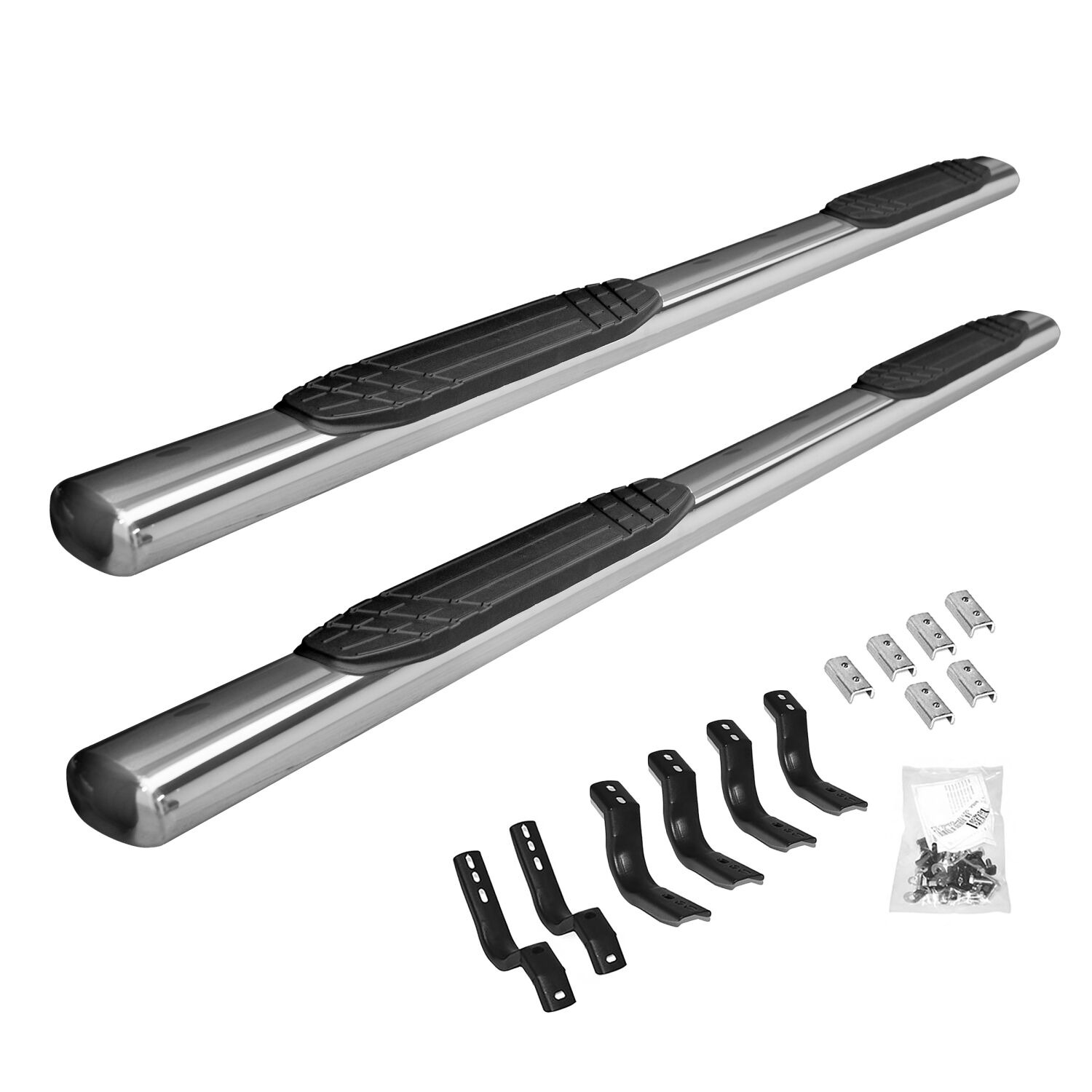 Go Rhino 684404580PS - Running Boards & Steps, Silver, Polished