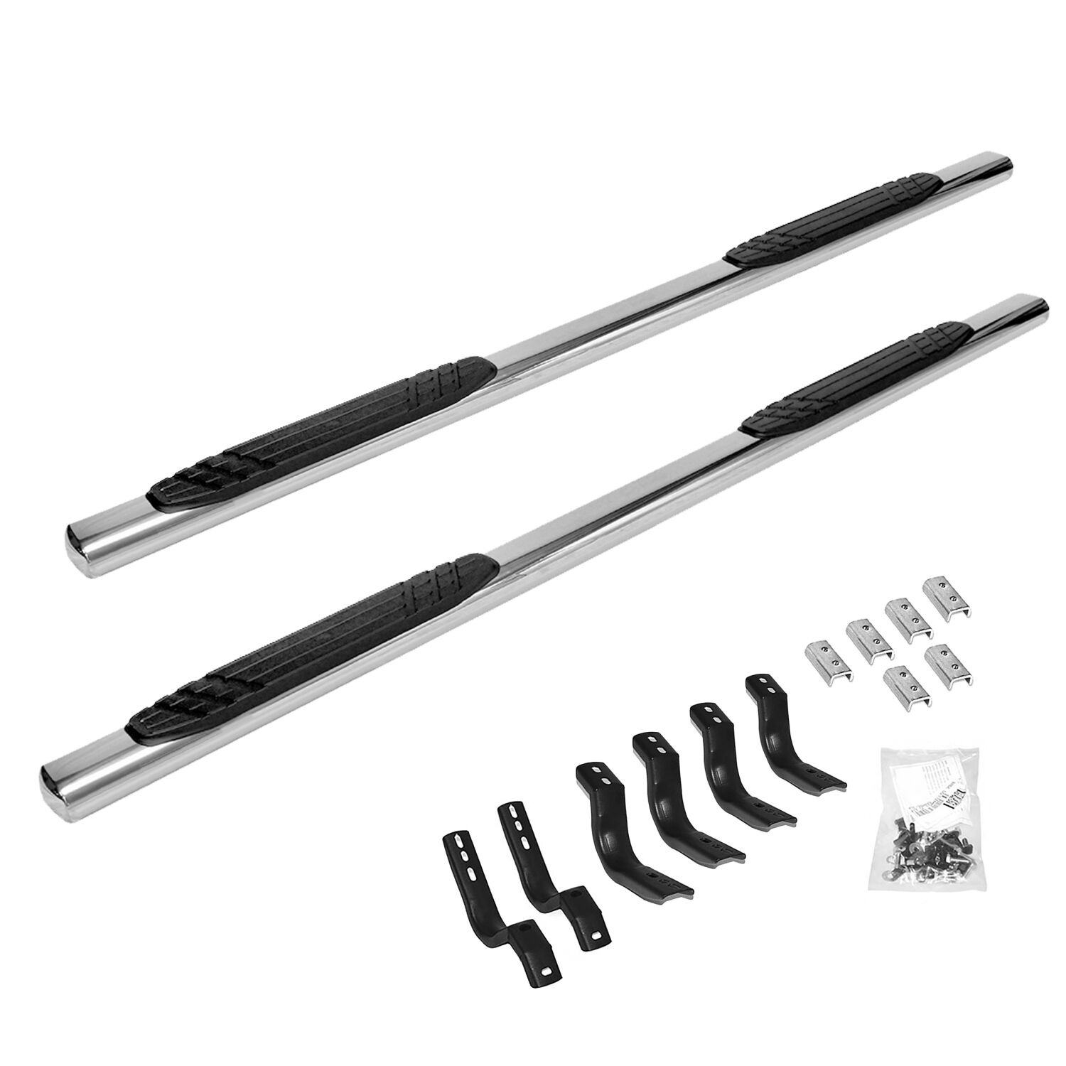 Go Rhino 684404680PS - Running Boards & Steps, Extended Cab, Silver