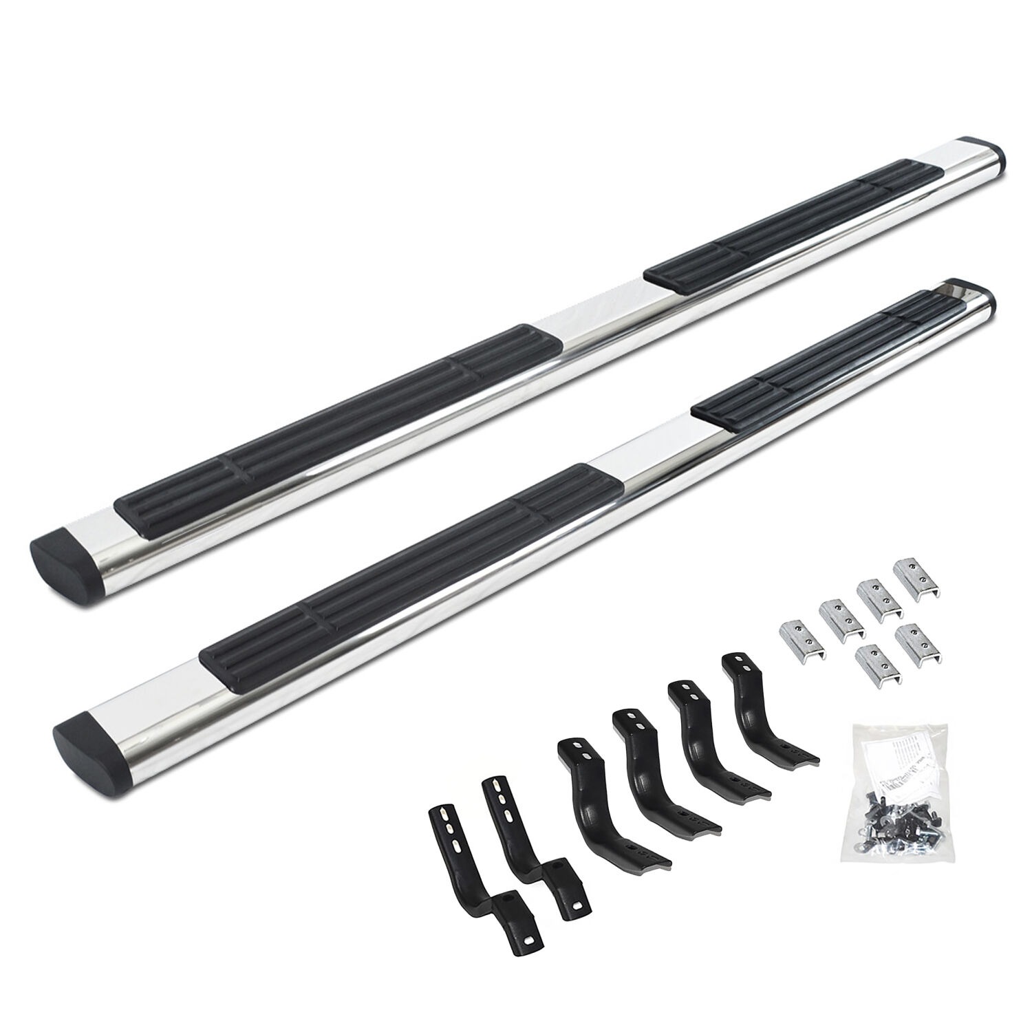 Go Rhino 686404987PS - Running Boards & Steps, Crew Cab, Silver