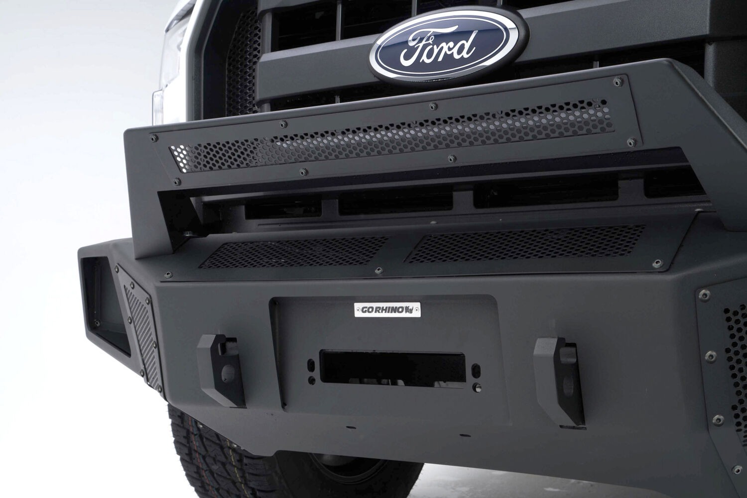 Go Rhino 26573T - Bumper Guard Light Mounts, Black, BR5.5