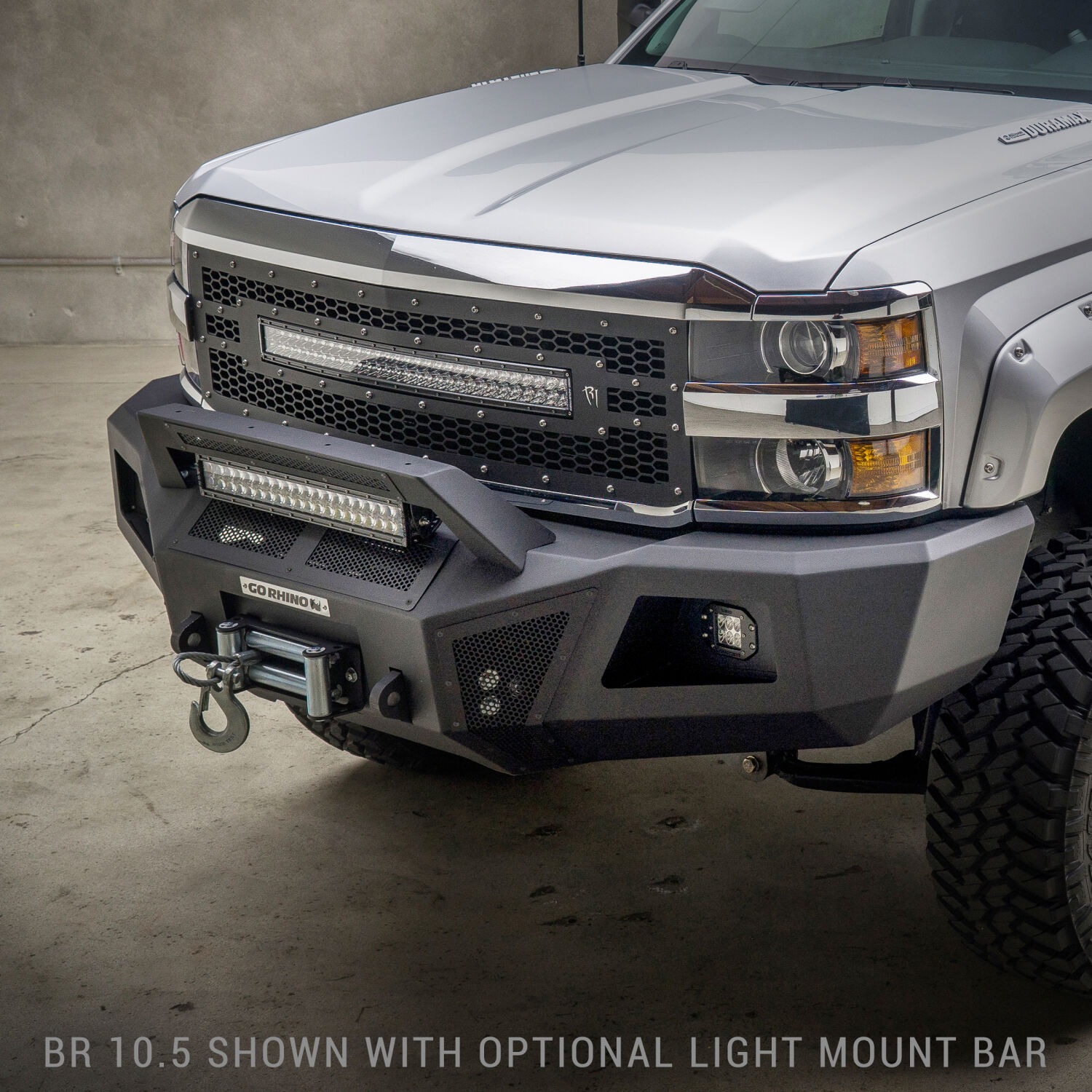 Go Rhino 26173T - Bumper Guard Light Mounts, Black, BR10.5