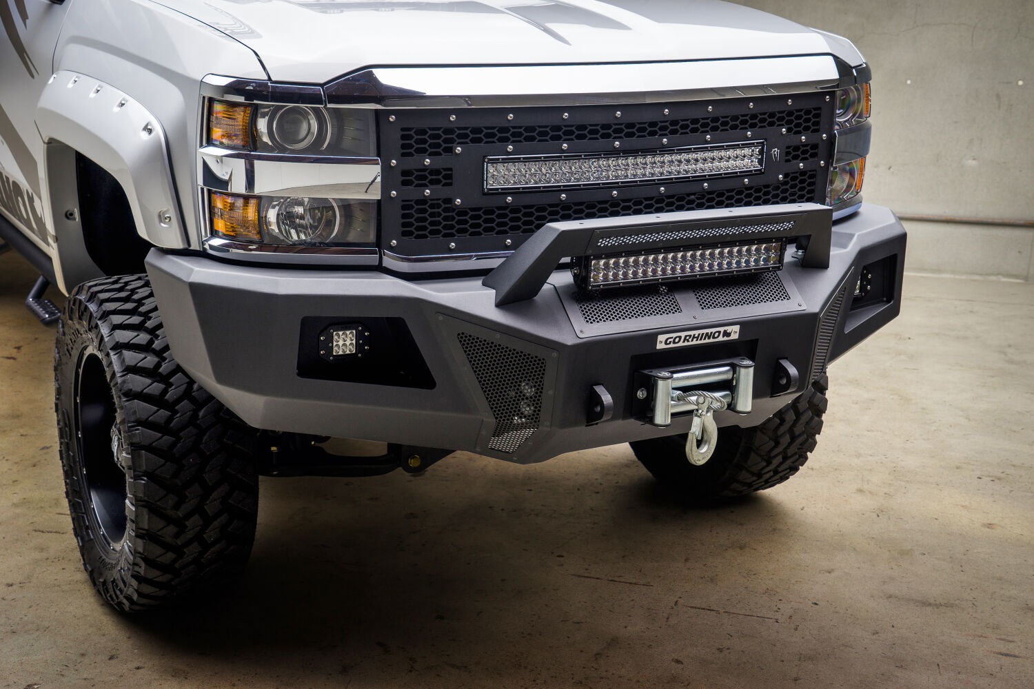 Go Rhino 26173T - Bumper Guard Light Mounts, Black, BR10.5