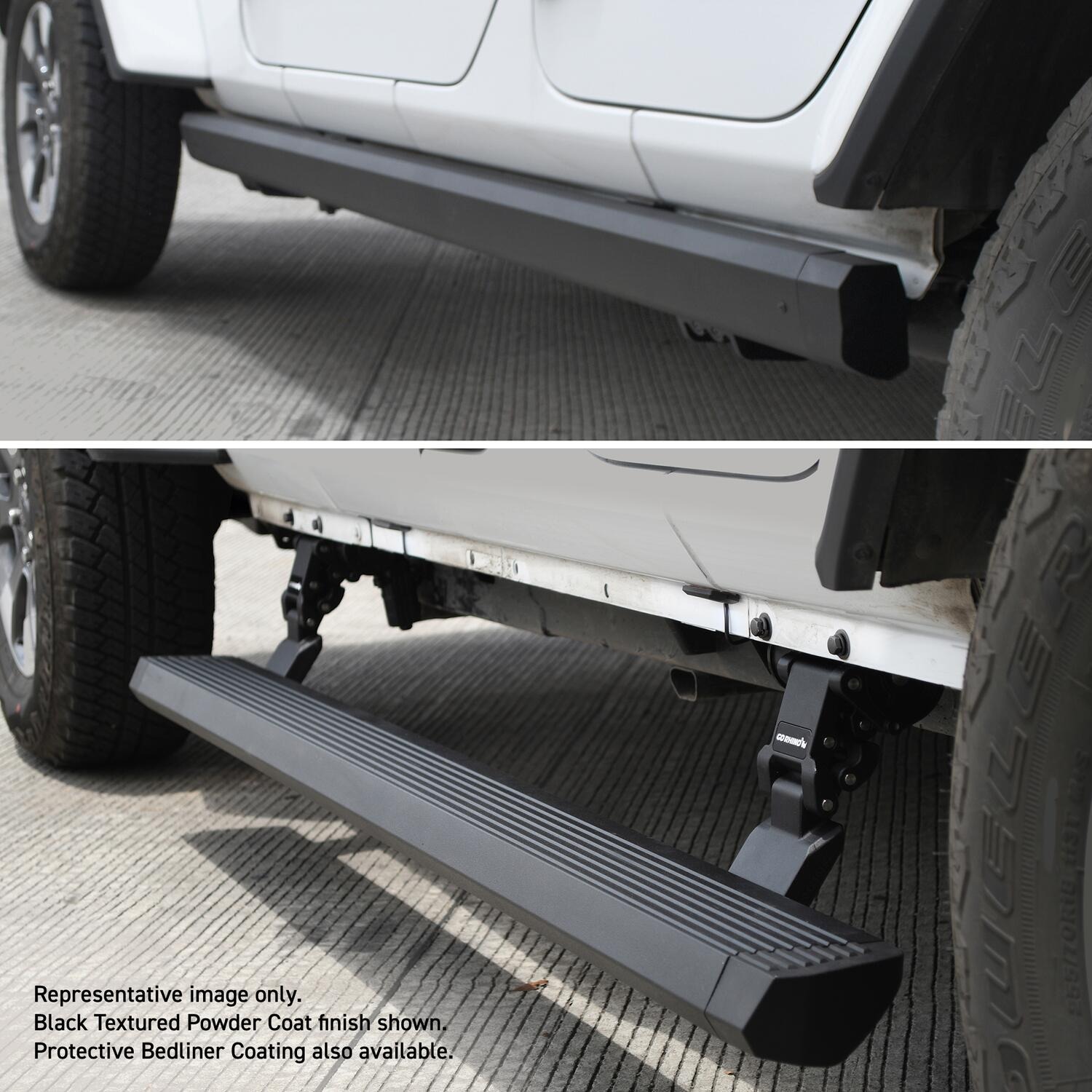 Go Rhino 20451687PC - VoltStep E-Board, Crew Cab, Black