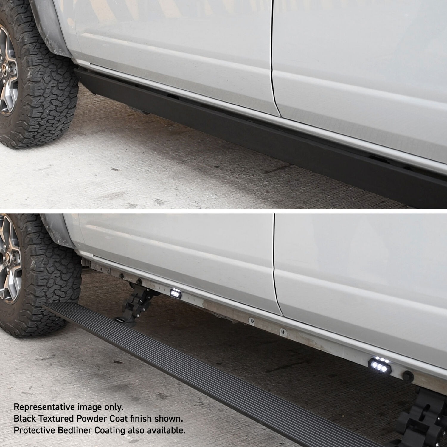 Go Rhino 20436680T - VoltStep E-Board, Extended Cab, Black