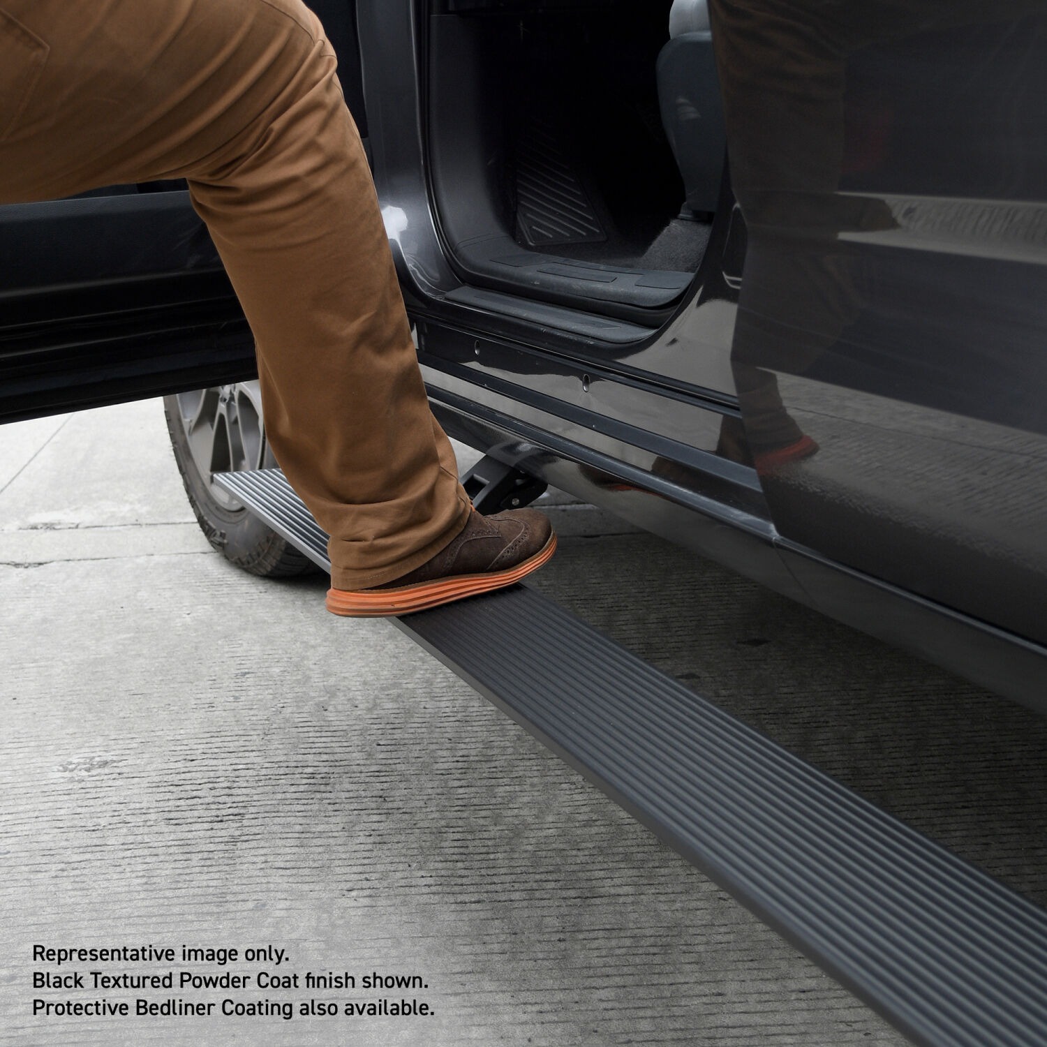 Go Rhino 20404887PC - VoltStep E-Board, Crew Cab, Black