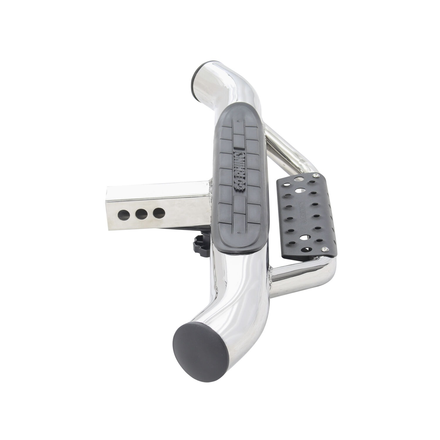 Go Rhino D360PS - Dominator Hitch Step, Silver, Polished Stainless Steel