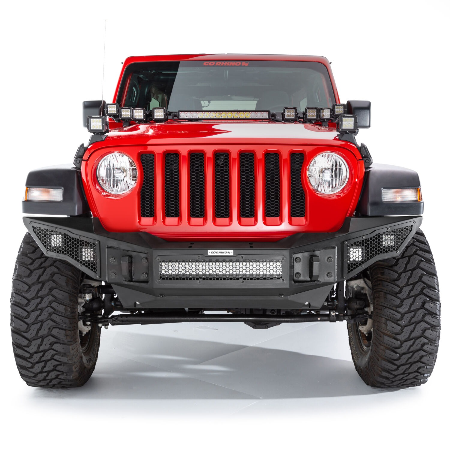 Go Rhino 331200T - Rockline Bumpers, Black, Steel