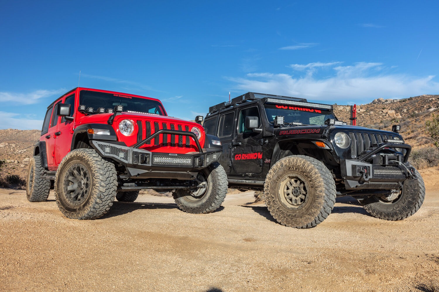Go Rhino 331201T - Rockline Bumpers, Black, Steel