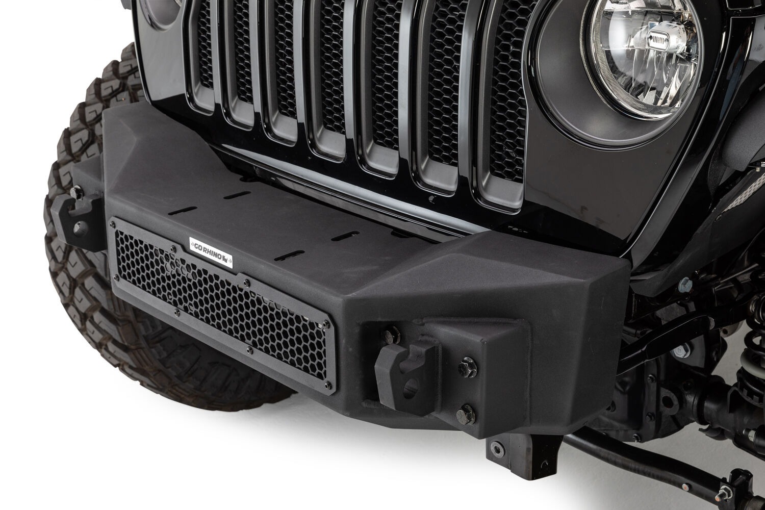 Go Rhino 331100T - Rockline Bumpers, Black, Steel