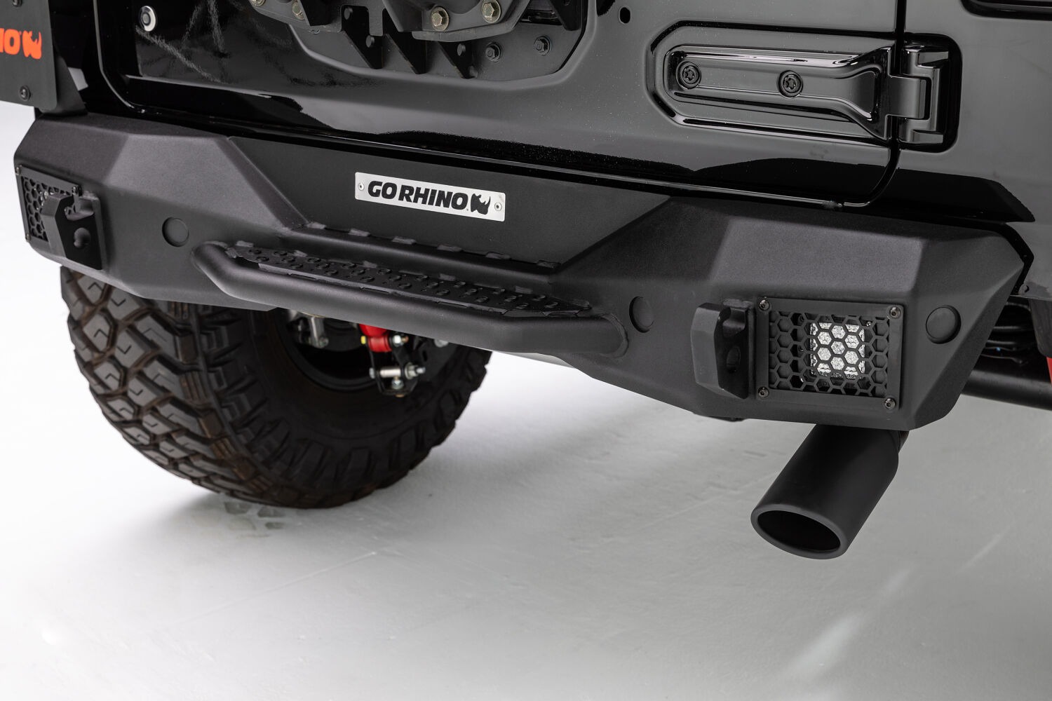 Go Rhino 371100T - Rockline Bumpers, Black, Powder Coated