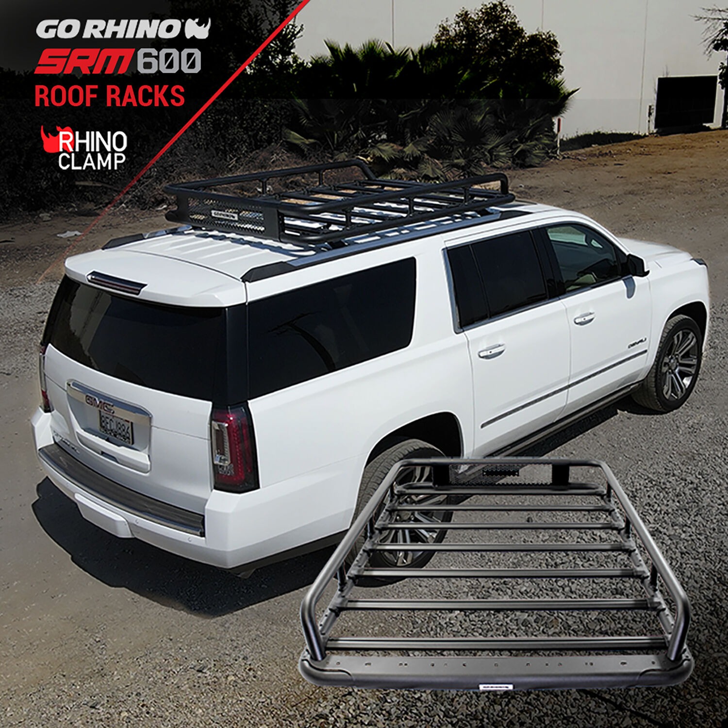 Go Rhino 5936075T - SRM Roof Racks, Black, Aluminum
