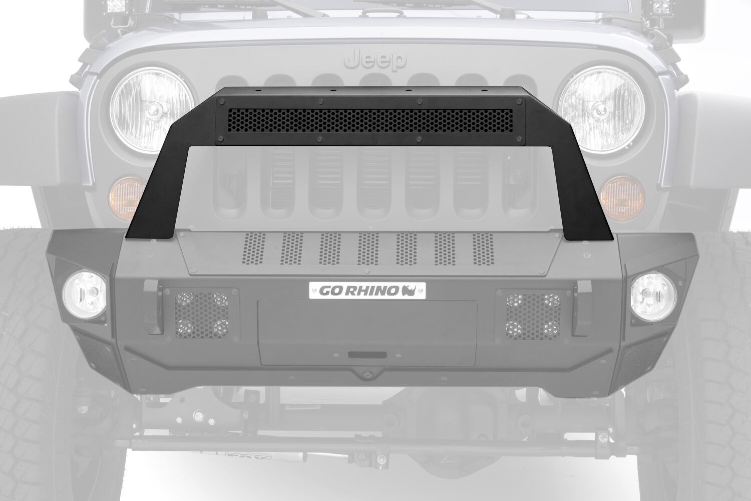 Go Rhino 25101T - Bumper Plates & Hardware, Crew Cab, Black