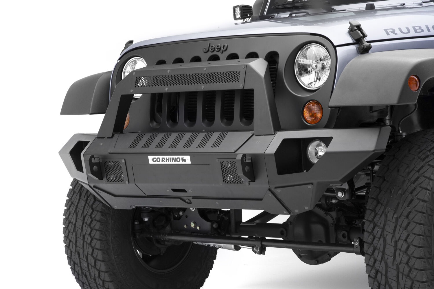 Go Rhino 25101T - Bumper Plates & Hardware, Crew Cab, Black