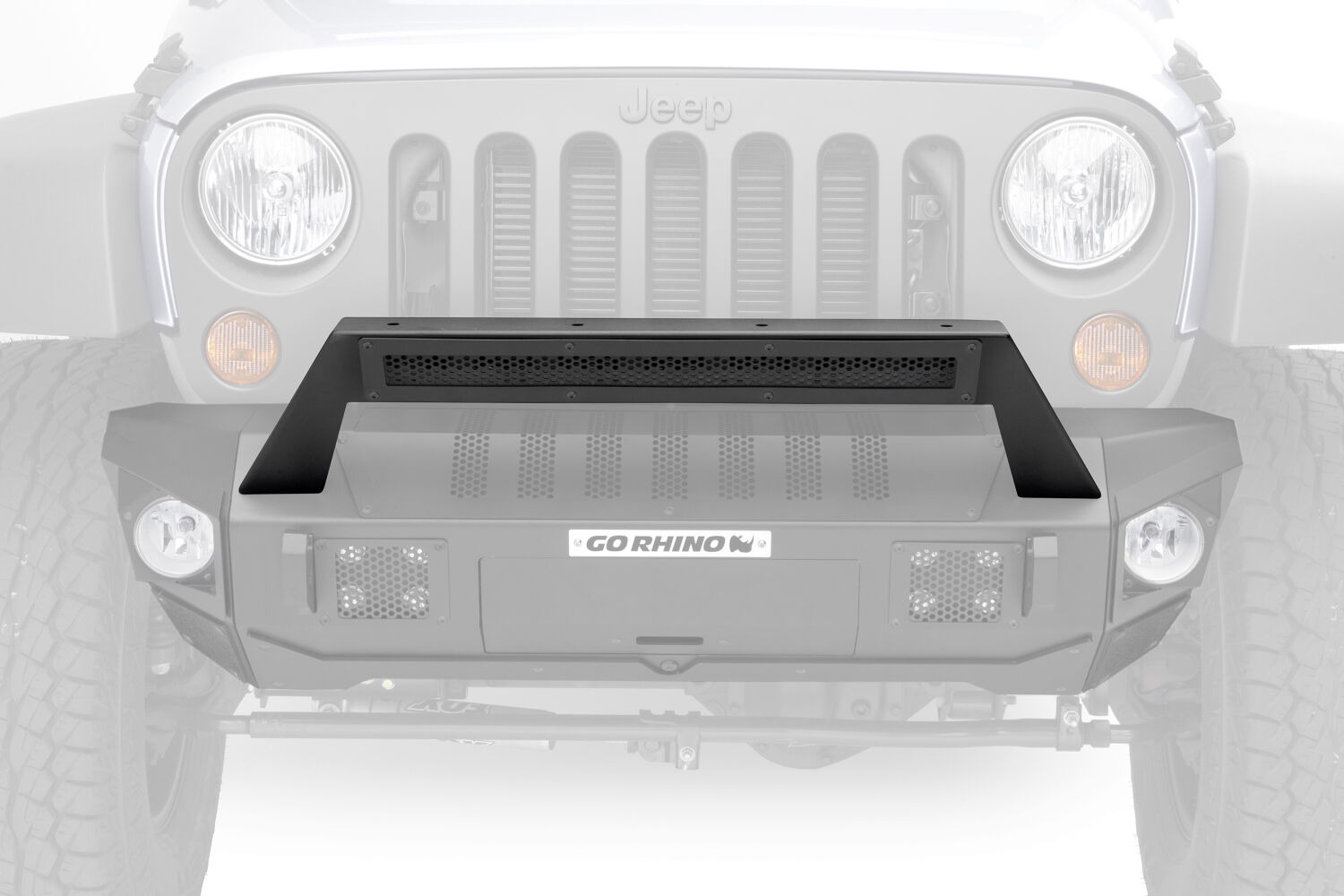 Go Rhino 25102T - Bumper Plates & Hardware, Crew Cab, Black