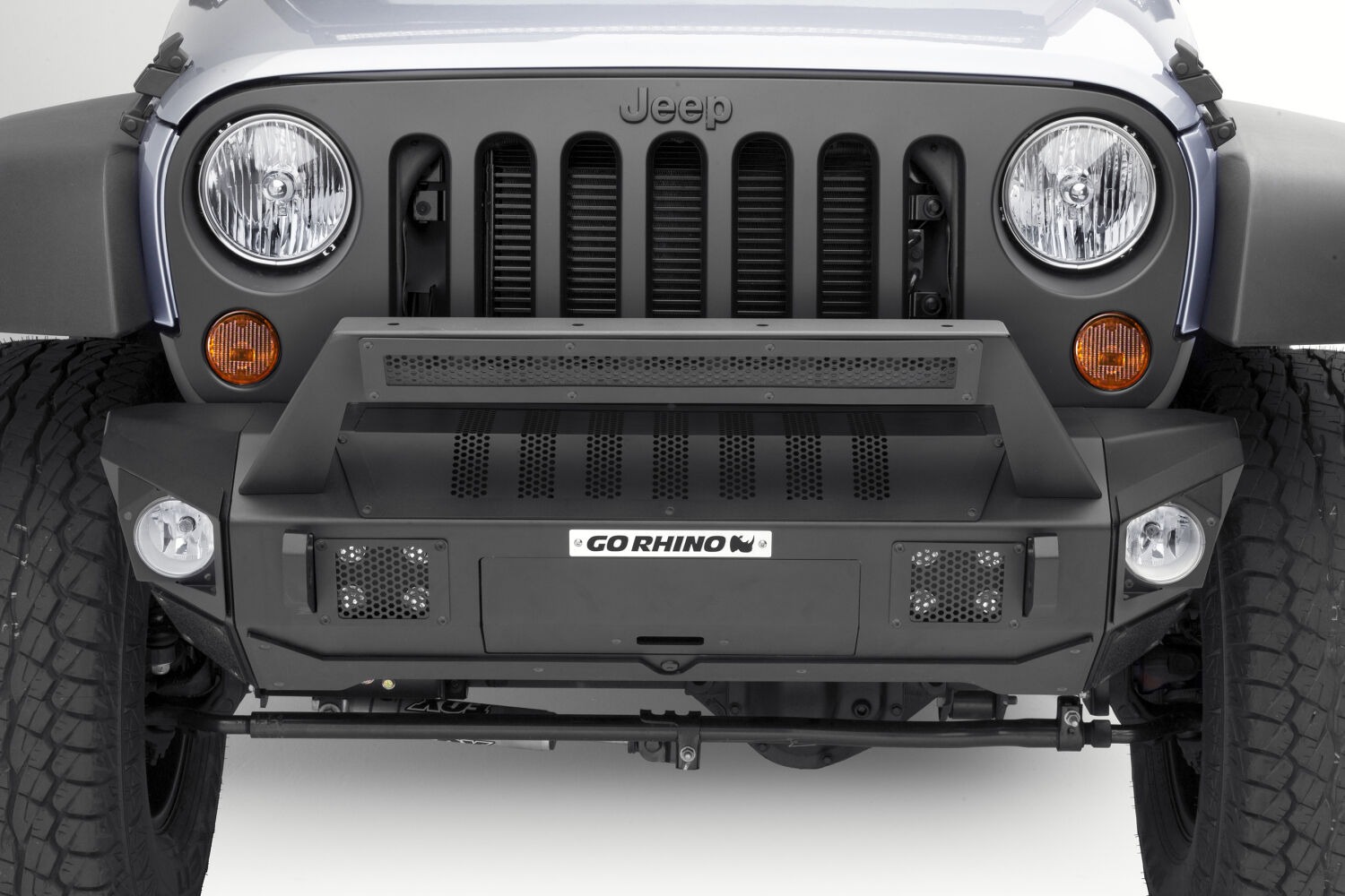Go Rhino 25102T - Bumper Plates & Hardware, Crew Cab, Black