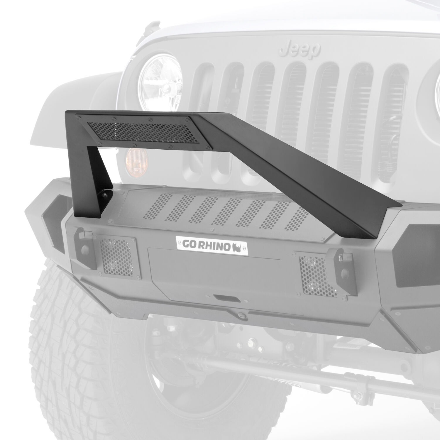 Go Rhino 25103T - Bumper Plates & Hardware, Crew Cab, Black