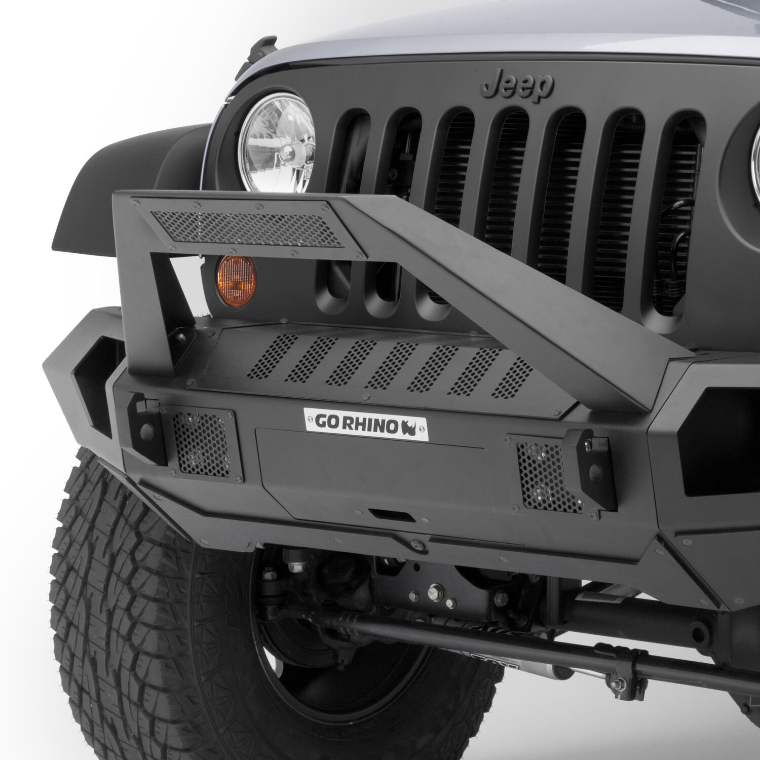 Go Rhino 25103T - Bumper Plates & Hardware, Crew Cab, Black
