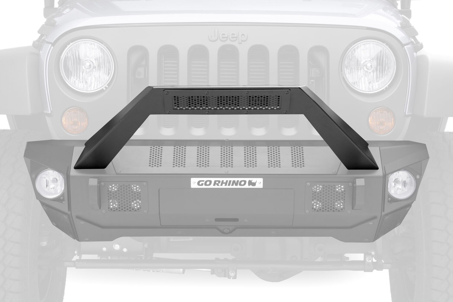 Go Rhino 25103T - Bumper Plates & Hardware, Crew Cab, Black