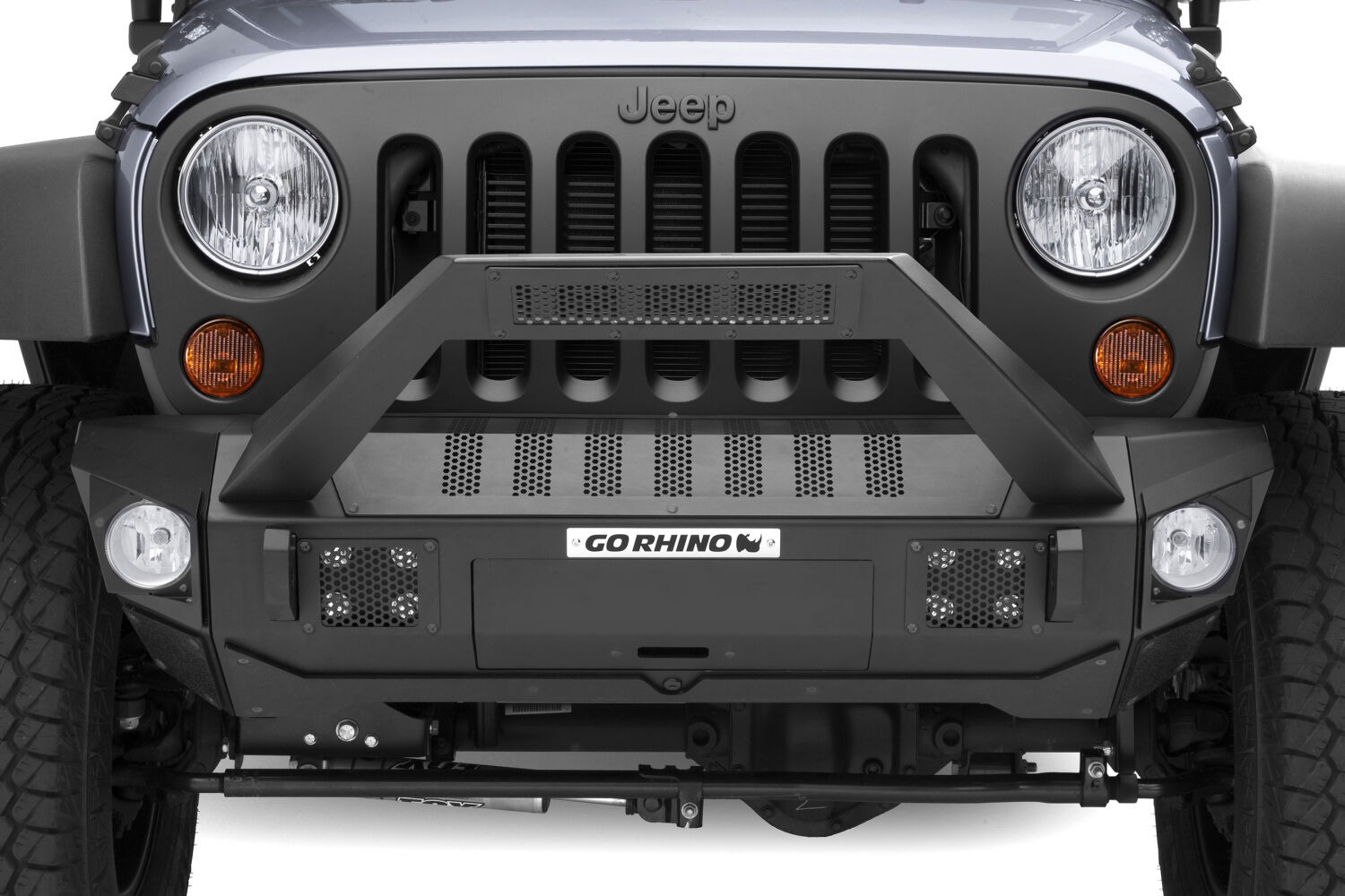 Go Rhino 25103T - Bumper Plates & Hardware, Crew Cab, Black