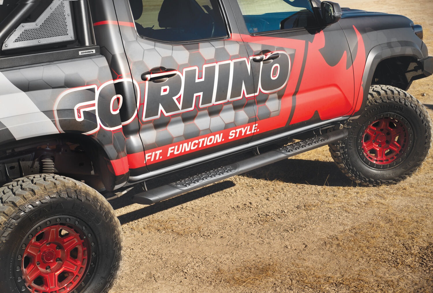 Go Rhino V3442987T - V-Series Side Steps, Crew Cab, Black