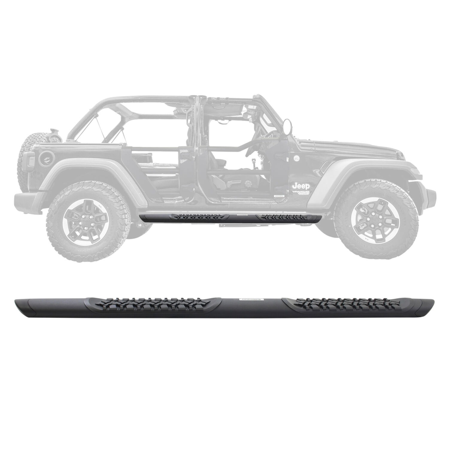 Go Rhino V3450674T - V-Series Side Steps, Black, V-Series V3