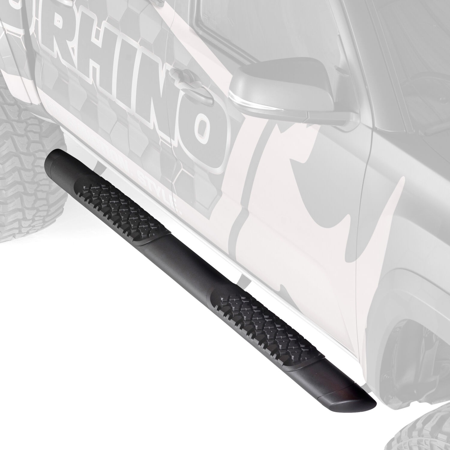 Go Rhino V3404887T - V-Series Side Steps, Crew Cab, Black