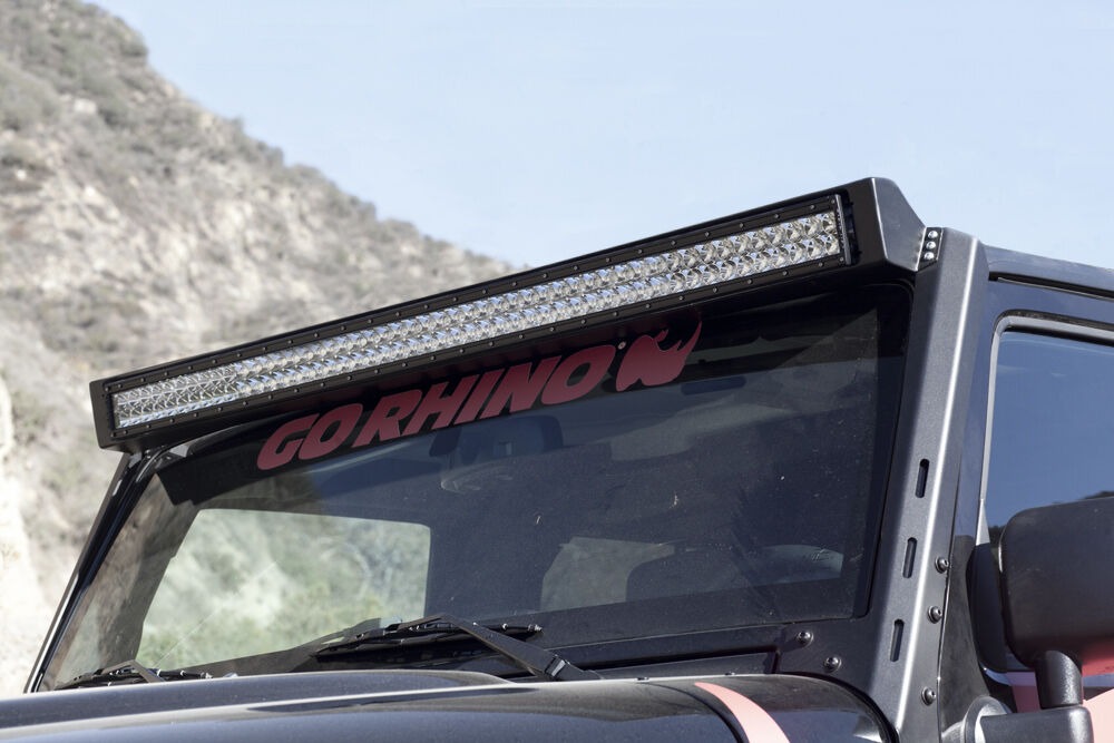 Go Rhino 731500T - Light Mounting Brackets, Black, Jeep Accessory