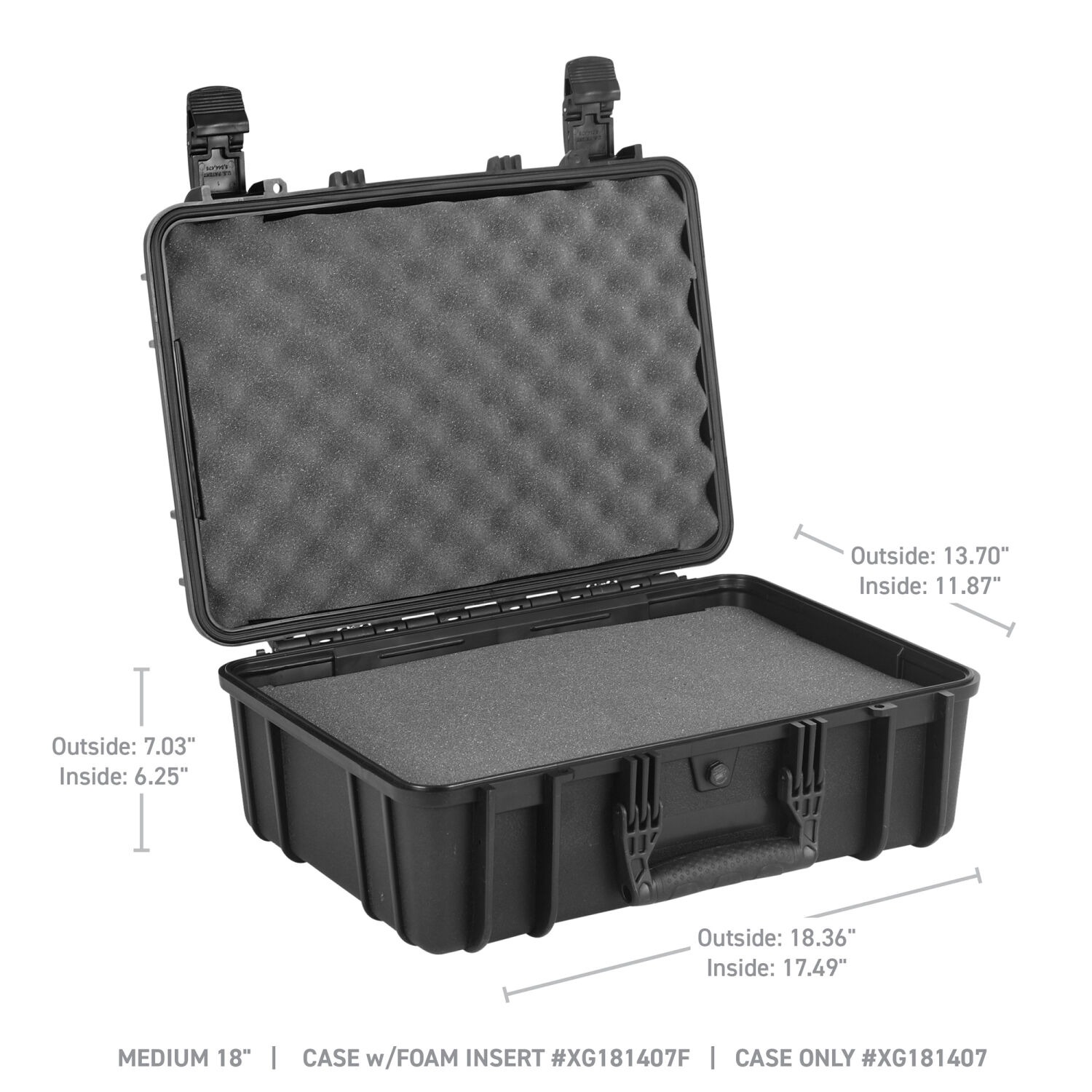 Go Rhino XG181407F - Xventure Gear, Black, Polypropylene Copolymer