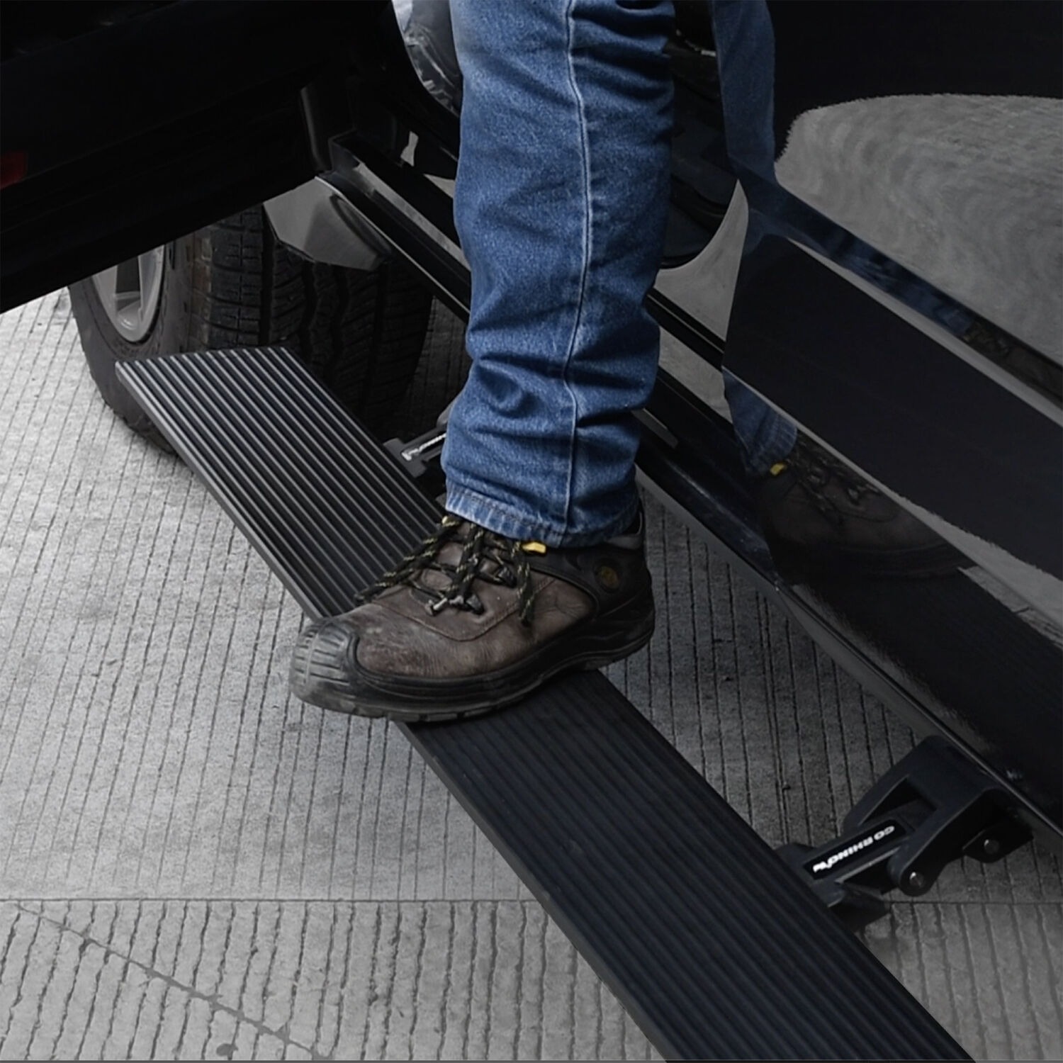 Go Rhino 20443587PC - VoltStep E-Board, Crew Cab, Black
