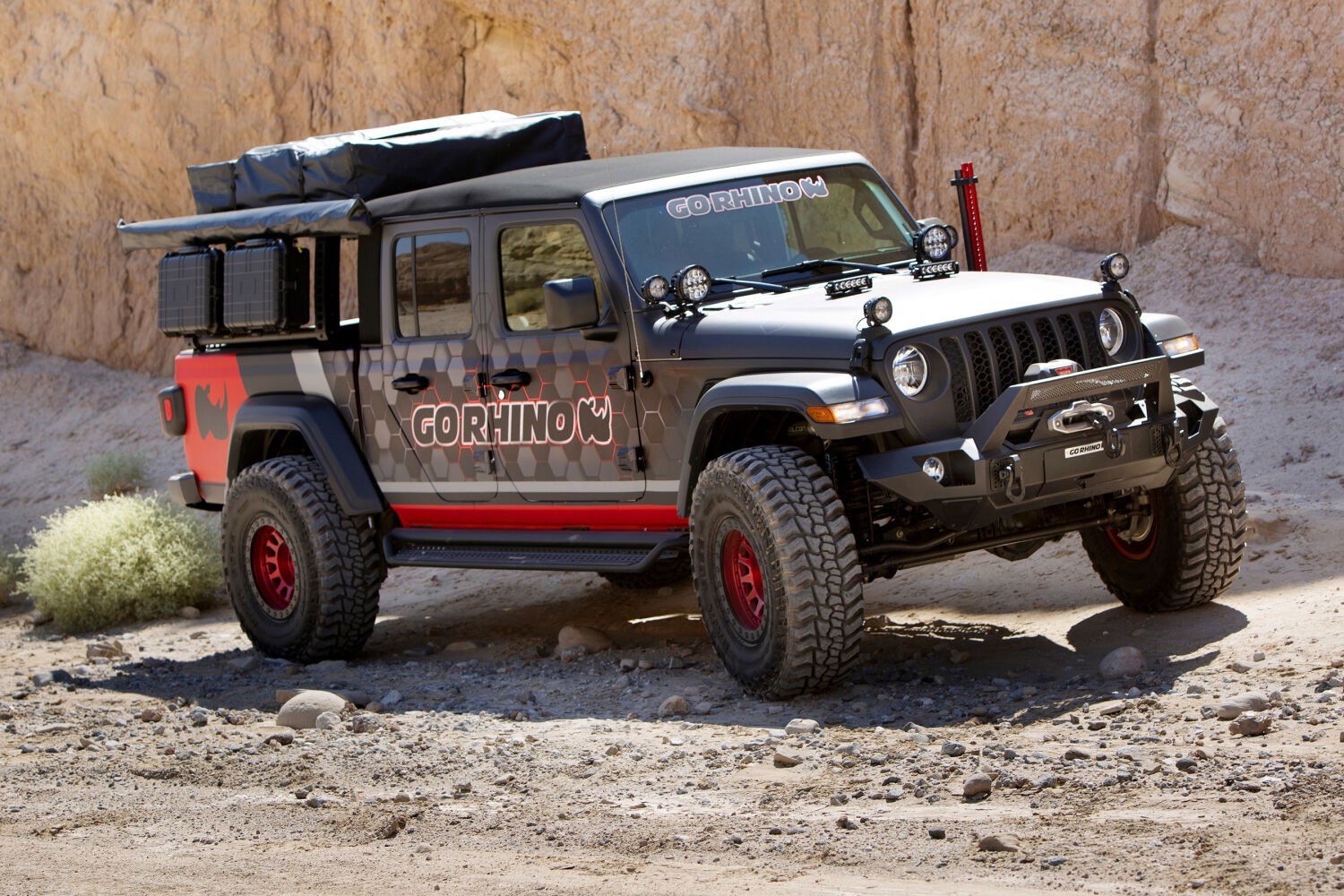 Go Rhino 5950000T-01 - Truck Bed Rack Accessories, Crew Cab, Black