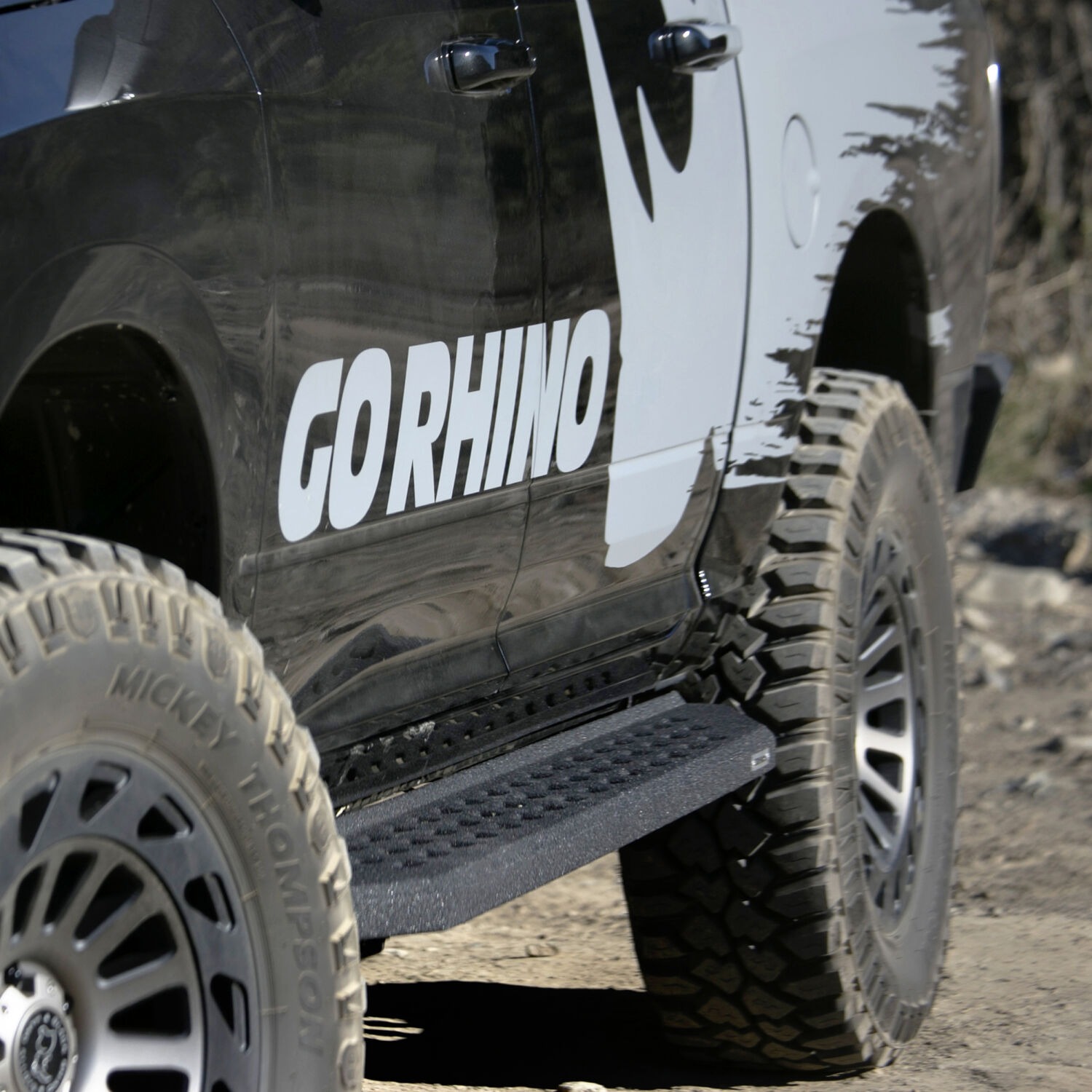 Go Rhino 69412680T - RB20 Running Boards, Black, Protective Bedliner coating