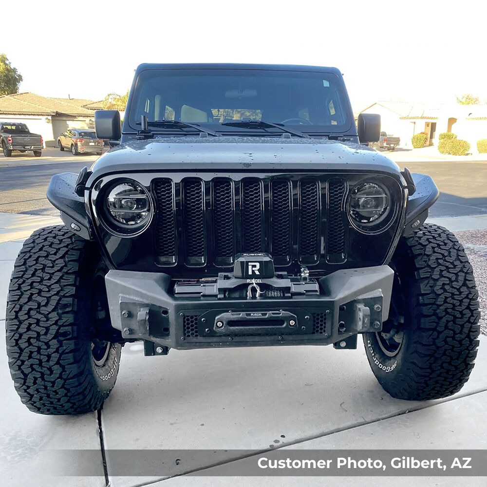 Go Rhino 331100T - Rockline Bumpers, Black, Steel
