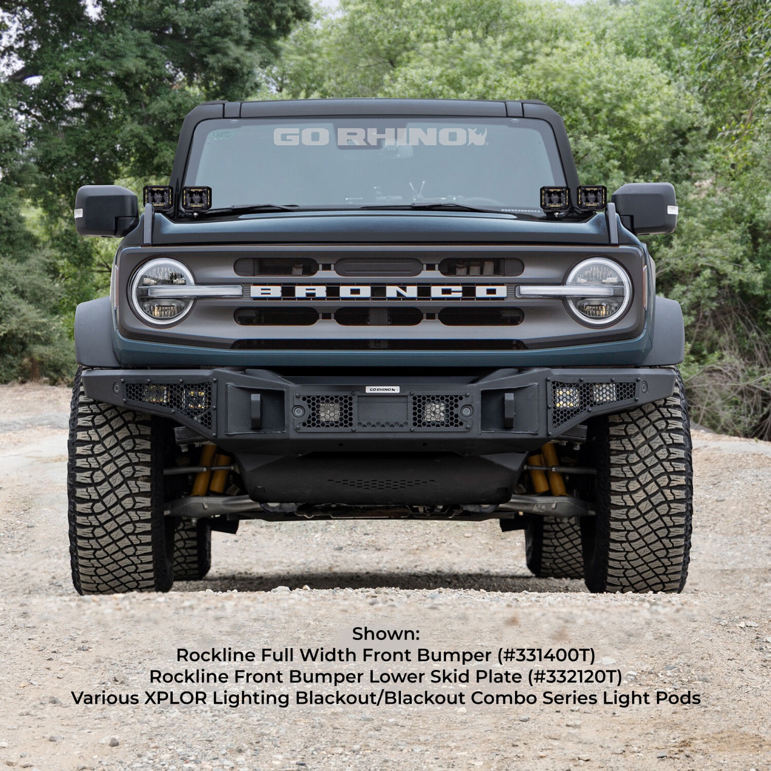 Go Rhino 331400T - Rockline Bumpers, Black, Steel