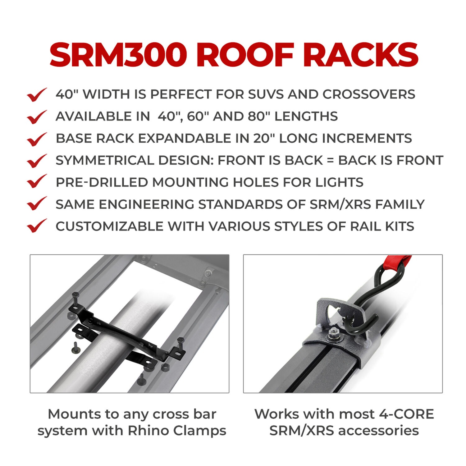 Go Rhino 5933081T - SRM Roof Racks, Black, Aluminum