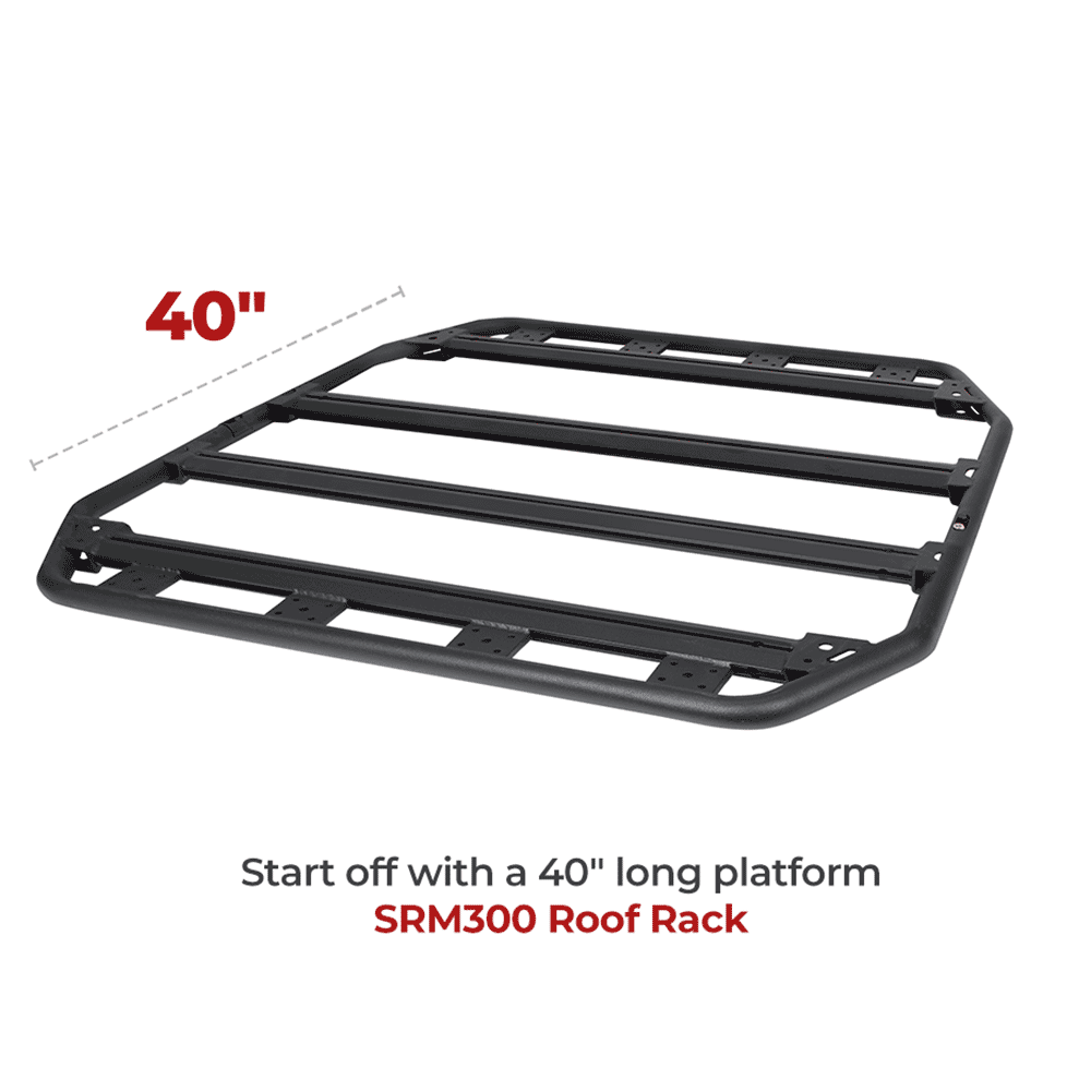 Go Rhino 5933010T - SRM Roof Racks, Black, Aluminum