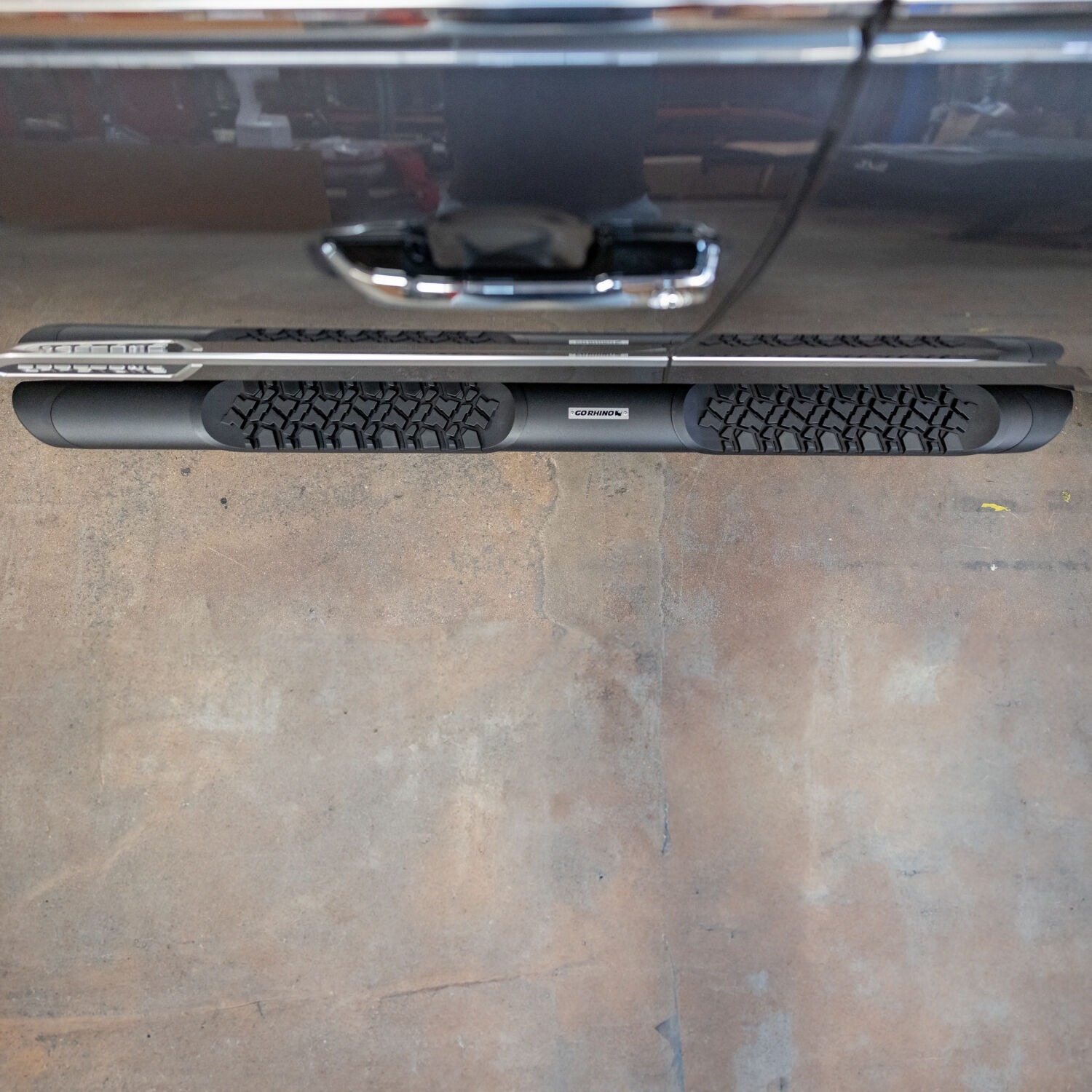 Go Rhino V3443974T - V-Series Side Steps, Black, V-Series V3