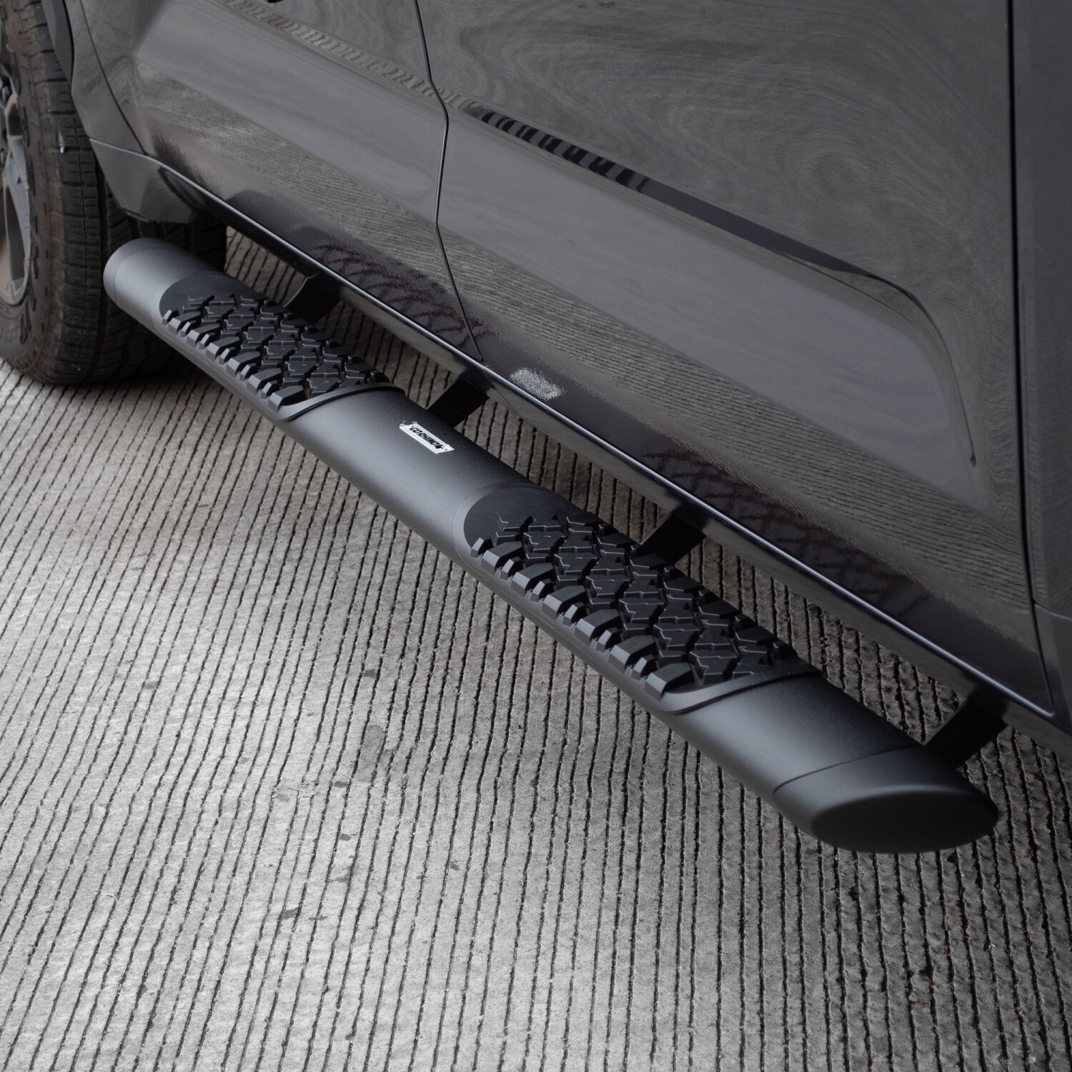 Go Rhino V3443687T - V-Series Side Steps, Crew Cab, Black