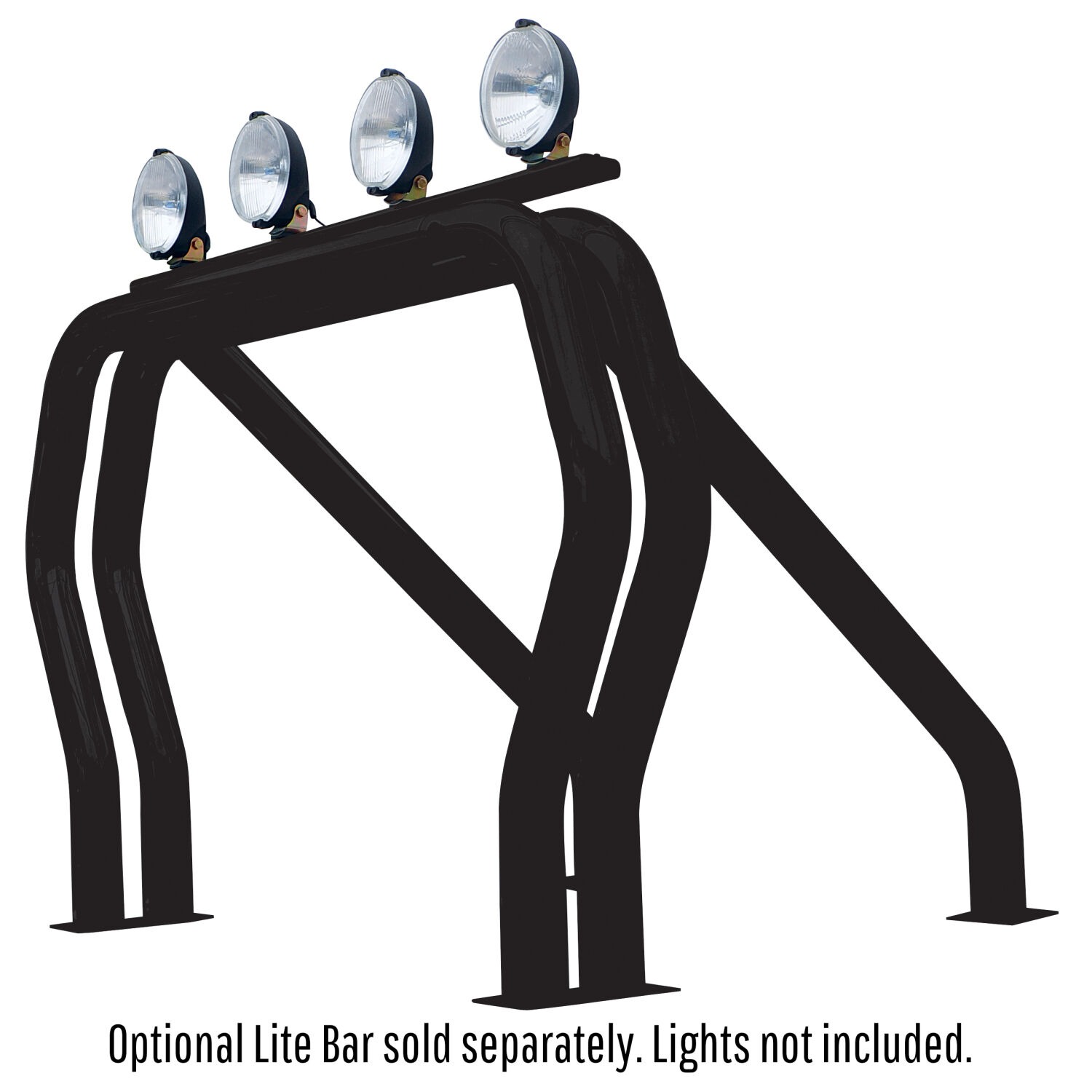 Go Rhino 9009560DSB Bed Bars Complete Kit - Double Bar/Single Kicker, Black