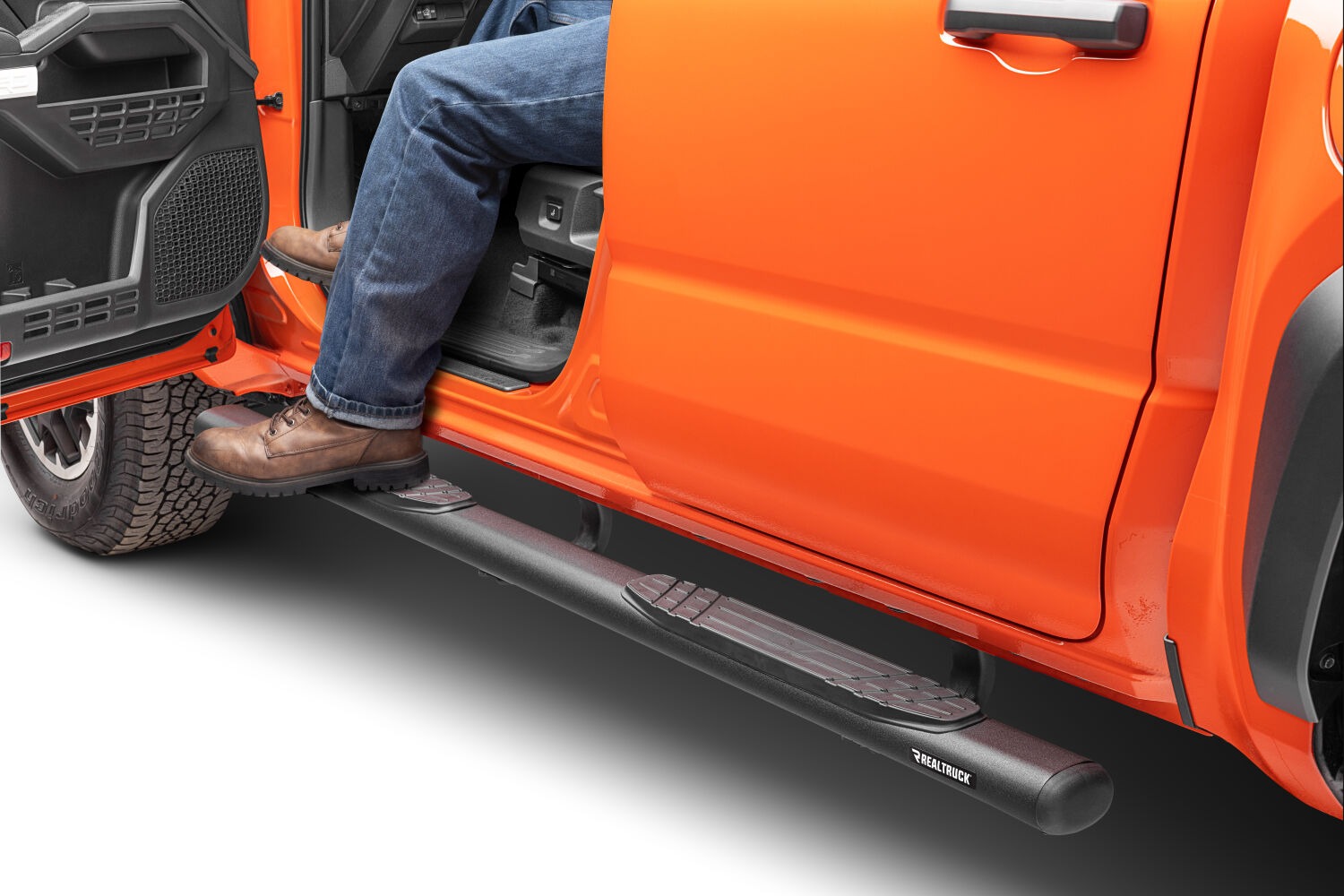 Go Rhino 684443280T - Running Boards & Steps, Crew Cab, Black