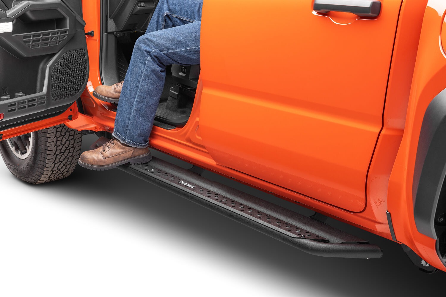 Go Rhino DSS4432T - Dominator Sliders, Crew Cab, Black