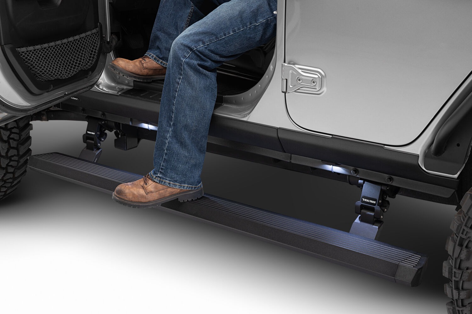 Go Rhino 20450674PC - VoltStep E-Board, Black, E1 Electric Running Board