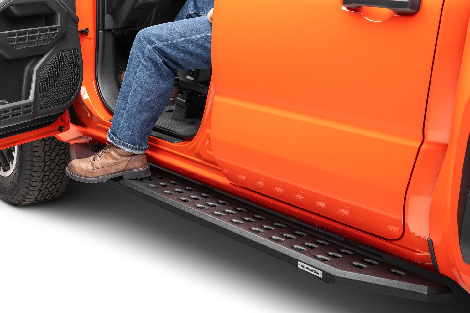 Go Rhino 69443268PC - RB20 Running Boards, Extended Cab, Black